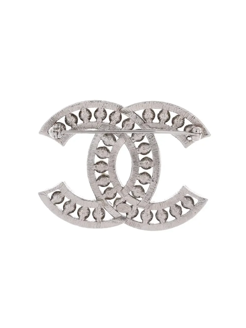 Chanel Cc Brooch Metal With Crystals #259248C82B